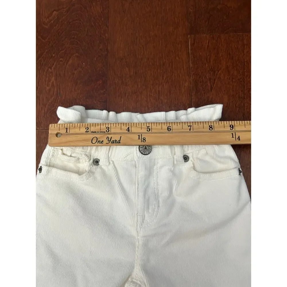 GAP Baby Off-White and Pink Corduroy Ruffle-Waist Stride Pants, Set of 2, Size 2